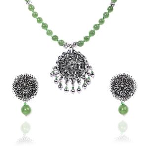 Gempro Genuine Gemstone Necklace Earring Set for Women
