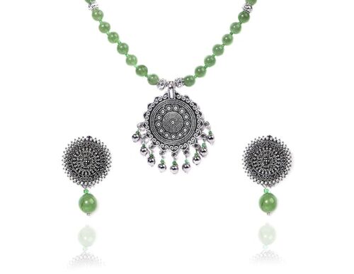 Gempro Genuine Gemstone Necklace Earring Set for Women