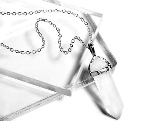 Gempro Clear Quartz Crystal Point Healing Pendant for Women - Image 7