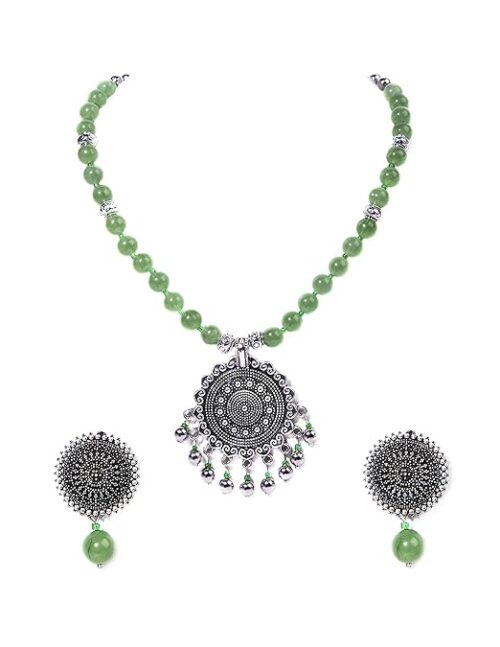 Gempro Genuine Gemstone Necklace Earring Set for Women - Image 2