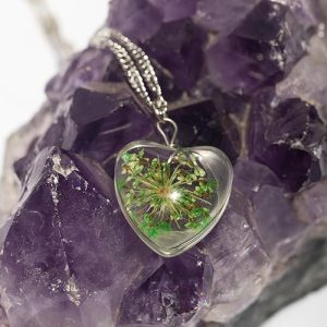 Gempro Genuine Flower Heart Pendant
