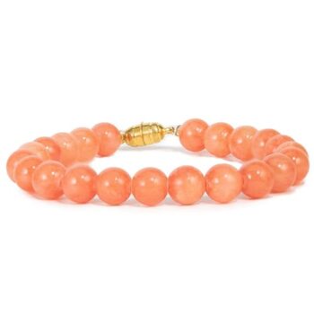 Gempro Orange Jade Unisex Magnet Bracelet