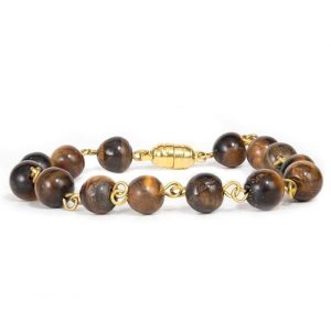 Gempro Man Magnet Tiger's Eye Bracelet for Him