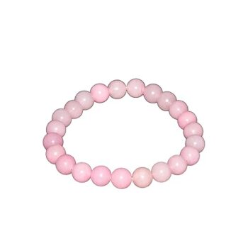 Gempro Handcrafted Pink Jade Gemstone Bracelet for Men and Women - Unisex Jewelry with Natural Energy, Serene Wristlet Infused with Calmness and Harmony, Ideal