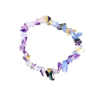 Gempro Handcrafted Fluorite Gemstone Bracelet for Her - and Energizing Jewelry with Natural Energy, Exquisite Wristlet with Healing, Ideal Gift for Women's