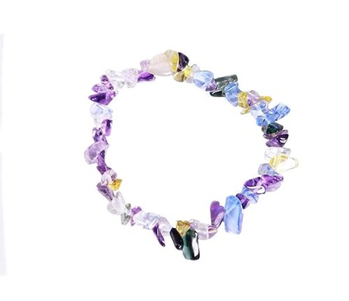 Gempro Handcrafted Fluorite Gemstone Bracelet for Her - and Energizing Jewelry with Natural Energy, Exquisite Wristlet with Healing, Ideal Gift for Women's