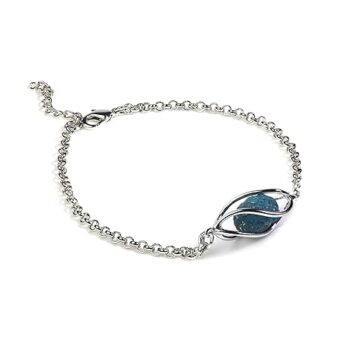 Gempro Certified Raw Apatite Gemstone Cage Bracelet for Women