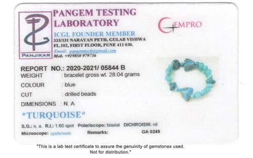 Gempro Natural Turquoise (Firoza) Gemstone Trendy Layer Bracelet for Women (Free Size) - Image 3