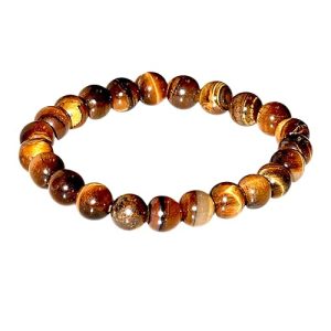 Gempro Tiger's Eye Gemstone Bracelet for Men and Women - Unisex Handcrafted Jewelry with Natural Energy, Striking Wristlet
