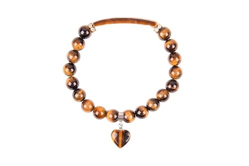 Gempro Natural Tiger's Eye Gemstone Healing Bracelet for Unisex, Free Size - Image 2