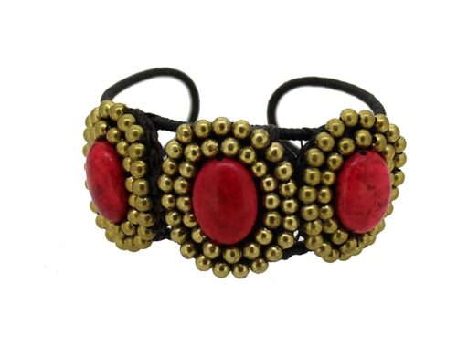 Gempro Gems Jewelry Genuine Howlite Oval Wired Designer Fashion Gemstones Bracelet for Women