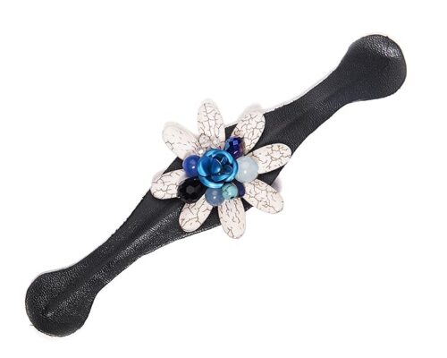 Gempro Genuine Howlite Jade Gemstones Shell Crystal Flower Tribal Bracelet for Women - Image 2