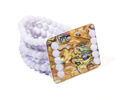 Gempro Genuine Export Quality Agate Gemstone 6 Layered Designer Bracelet for Women - Image 3