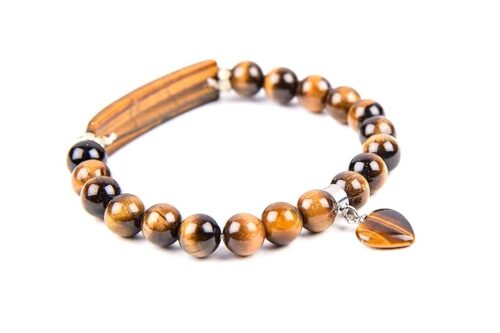 Gempro Natural Tiger's Eye Gemstone Healing Bracelet for Unisex, Free Size