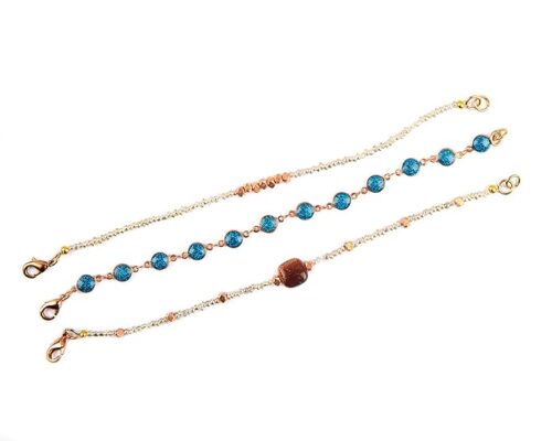 Gempro Gemstones Jewelry Genuine Brown Sunstone Copper Plated Designer Layered Bracelet For Women and Girls - Image 2