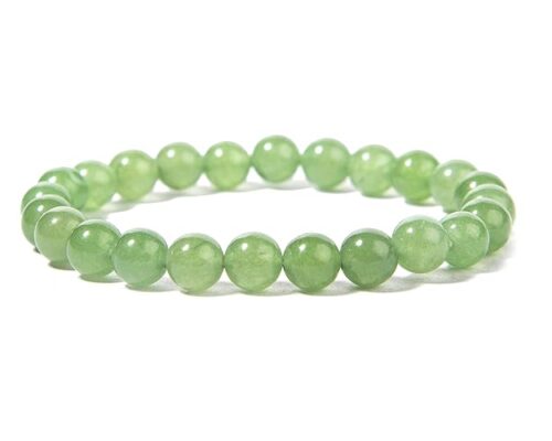 Gempro Certified Green Quartz Gemstone Unisex Healing Stretch Bracelet - Image 2