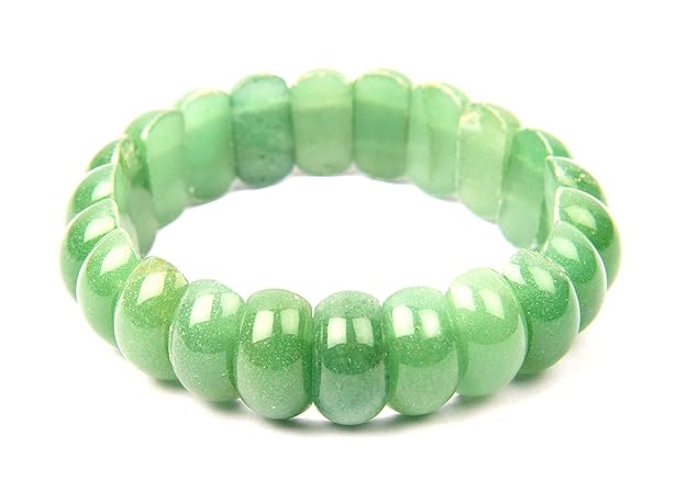 Gempro Natural Aventurine Gemstone Stretch Bracelet (Unisex) - Image 2