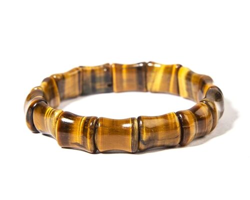 Gempro Natural Tiger's Eye Gemstone Healing Bracelet for Unisex, Free Size