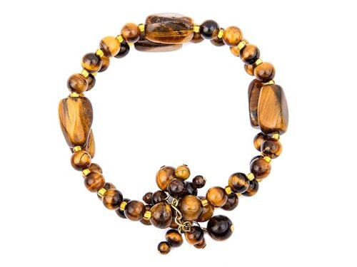 Gempro Certified Natural Tiger's Eye Gemstones Unisex Stretch Bracelet - Image 4