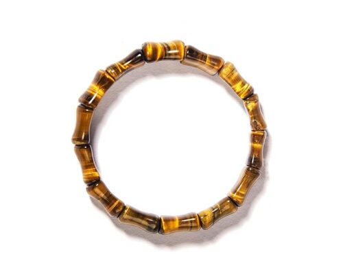 Gempro Natural Tiger's Eye Gemstone Healing Bracelet for Unisex, Free Size - Image 4
