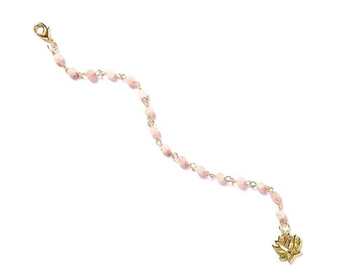 Gempro Gemstones Jewelry Genuine Peach Jade Charm Bracelet for Women and Girls - Image 3