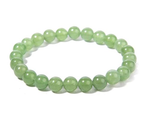 Gempro Certified Green Quartz Gemstone Unisex Healing Stretch Bracelet