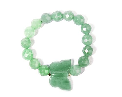 Gempro Certified Quartz Gemstones Butterfly Stretch Designer Fashion Gemstones Bracelet for Women - Image 2