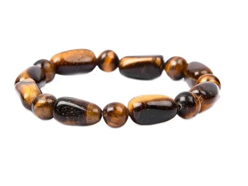 Gempro Genuine Tiger's Eye Gemstone Stretch Bracelet Unisex