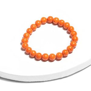Gempro round orange Jade Bracelet