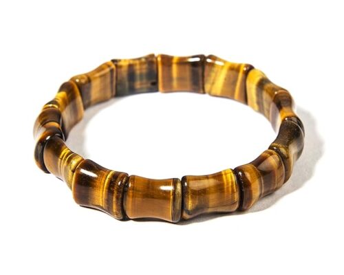 Gempro Natural Tiger's Eye Gemstone Healing Bracelet for Unisex, Free Size - Image 2