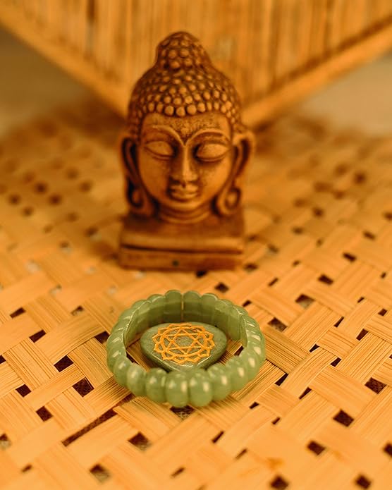 Gempro Natural Aventurine Gemstone Stretch Bracelet (Unisex) - Image 3