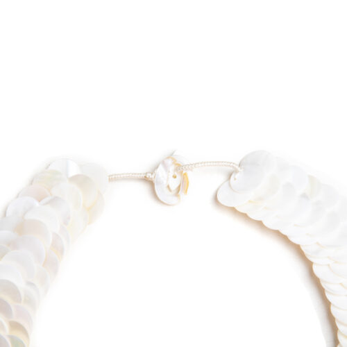 Gempro Gemstone White Mother of Pearl Necklace Natural Shells Earthy Colors Hand Made Jewelry - Image 4