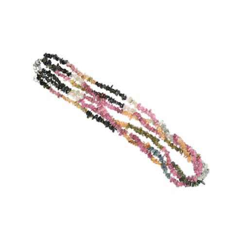 Gempro Multi Color Tourmaline 3 Layering Chips Necklace Gift for Her - Image 5