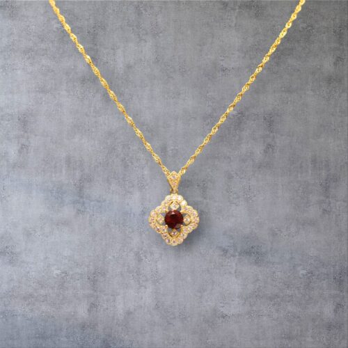 Gempro Garnet Pendant & Earrings Set for Women & Girls Timeless Red Gemstone Jewelry Collection, A Stunning Gift Idea for Birthdays, Anniversaries, & Special Occasions Search this page - Image 3